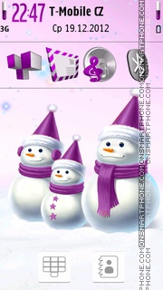 Stylish Snowmen. theme screenshot
