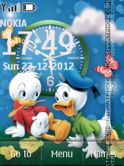 Скриншот темы Donald Duck Clock 02