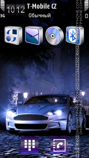 Скриншот темы Blue Car - Aston Martin