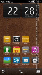 Brown Leather v2 tema screenshot