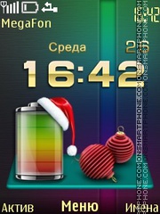 Скриншот темы NY BatteryClock