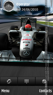 Mercedes F1 theme screenshot