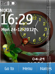 Parrot Dual Clock 01 theme screenshot