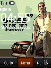 Gta digital clock Theme-Screenshot