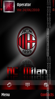 Скриншот темы ACMilan