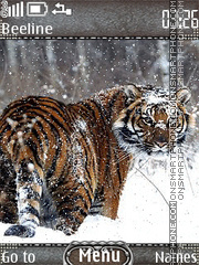 Capture d'écran Tiger winter thème