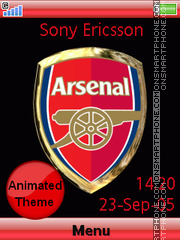 Capture d'écran Arsenal FC thème