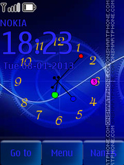 Blue theme clock theme screenshot