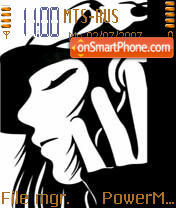 Black White Orange 01 tema screenshot