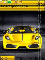 Yellow Ferrari 01 tema screenshot