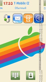 Скриншот темы Rainbow Apple Logo