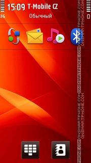 IPhone 4 Red Background tema screenshot