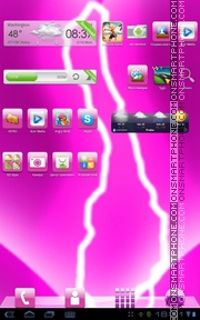 Pink Electro tema screenshot