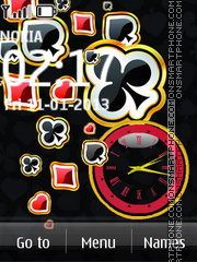 Cards Clock 01 tema screenshot