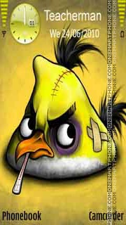 Capture d'écran Yellow Angry Bird thème