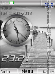 Grey Clock tema screenshot