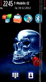 Skull vs rose tema screenshot