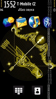 Sagittarius black and gold theme screenshot