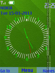 Green Clock tema screenshot