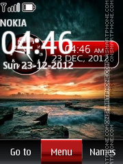 Sunset Dual Clock 02 tema screenshot