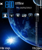 Planet Blue 01 theme screenshot