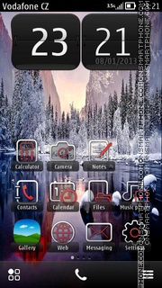 Snow Lake theme screenshot