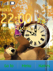 Скриншот темы Masha and the Bear