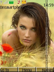 Скриншот темы Girl In Grass 02