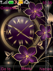 Violet Flowers tema screenshot