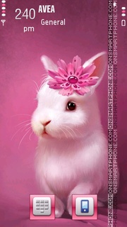 Cute Rabbit es el tema de pantalla