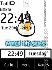 Angry Bird Clock 02 es el tema de pantalla