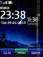 Night Digital Clock tema screenshot