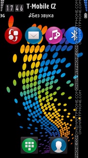Colorful Dots tema screenshot