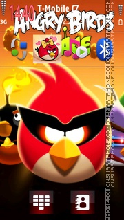 Скриншот темы Angry birds hd