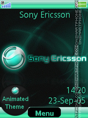 Aqua Sony Ericsson theme screenshot