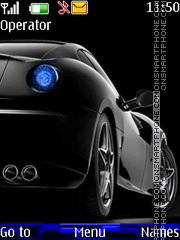 Blue Black Ferrari tema screenshot