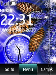 Winter Cones Dual Clock tema screenshot