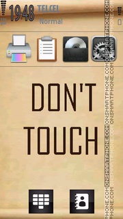 Don't touch es el tema de pantalla