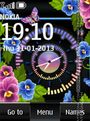 Blue Flowers Flash Lite Theme-Screenshot