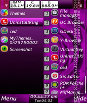 Purple flower s60v3 theme es el tema de pantalla