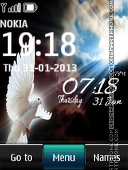 Dove Dual Clock tema screenshot