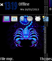 Capture d'écran Scorpio Neon thème