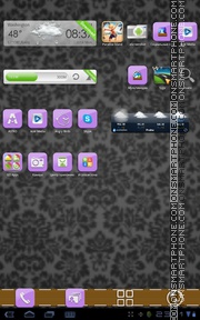 Purple Gloss es el tema de pantalla