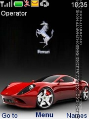 Скриншот темы Ferrari