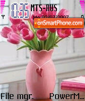 Pink Tulips theme screenshot