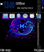 Pisces Neon tema screenshot