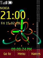 Atom clock es el tema de pantalla