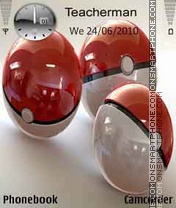 Скриншот темы 3D Pokemon Balls