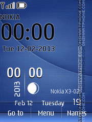 Live Blue Clock theme screenshot