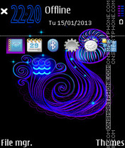 Capture d'écran Aquarius Neon thème